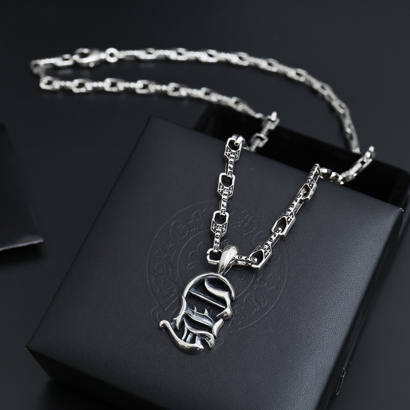 Chrome Hearts Charm Hearts Silver Whistle Pendant Necklace